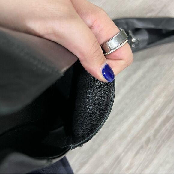 Black Silver Loafers Flats Size 39 - Picture 5 of 7